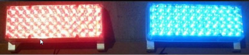 ไฟ led flash light 12V/24v สีแดงและ น้ำเงิน สำหรับรถกู้ภัย พร้อมกรอบ